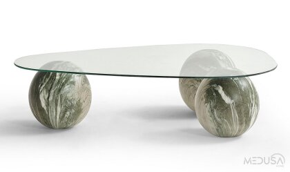 Medusa Home Mobilya - Torvi Mermer Ayaklı Limed Ash Orta Sehpa