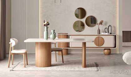 Medusa Home Mobilya - Torvi Meşe Yemek Odası