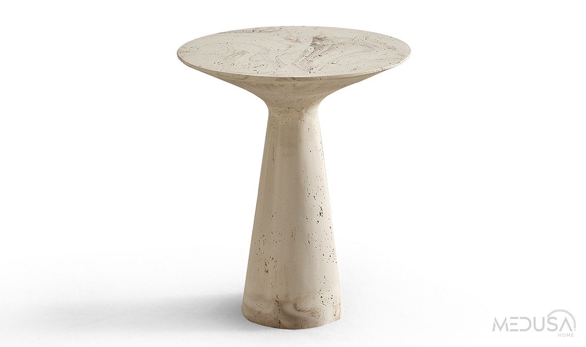 Medusa Home Mobilya - Torvi Traverten Yan Sehpa Seti