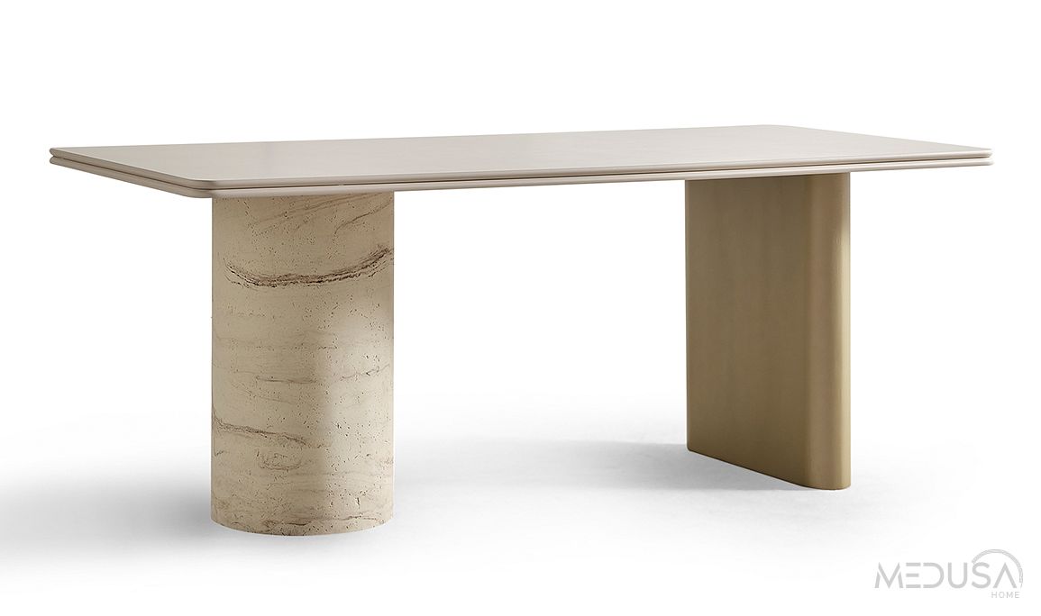 Medusa Home Mobilya - Torvi Traverten Yemek Masası