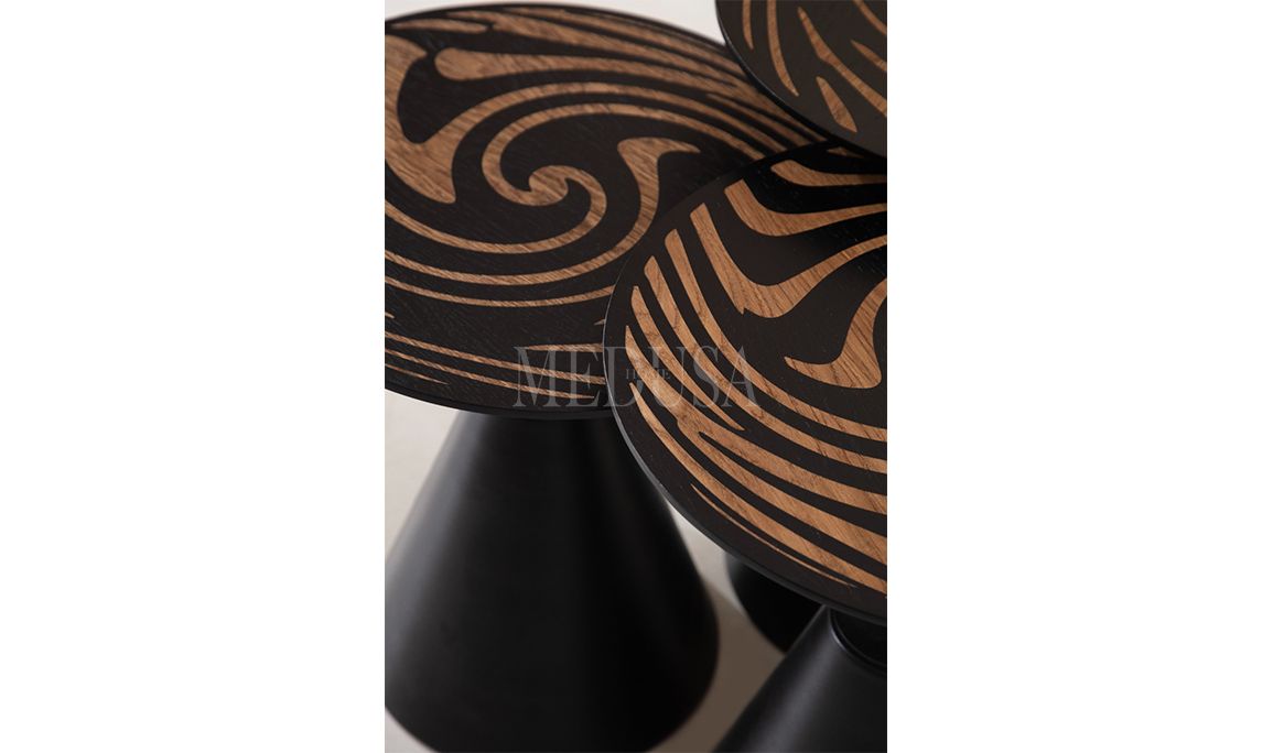 Medusa Home Mobilya - Touch Black Zigon Sehpa