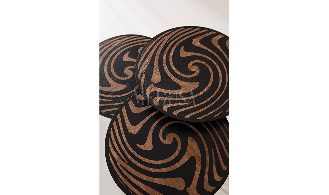 Medusa Home Mobilya - Touch Black Zigon Sehpa