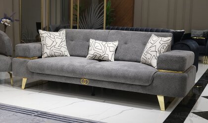 Medusa Home - Trend Luxury Füme Üçlü Koltuk Medusa Home - Trend Luxury Füme Üçlü Koltuk