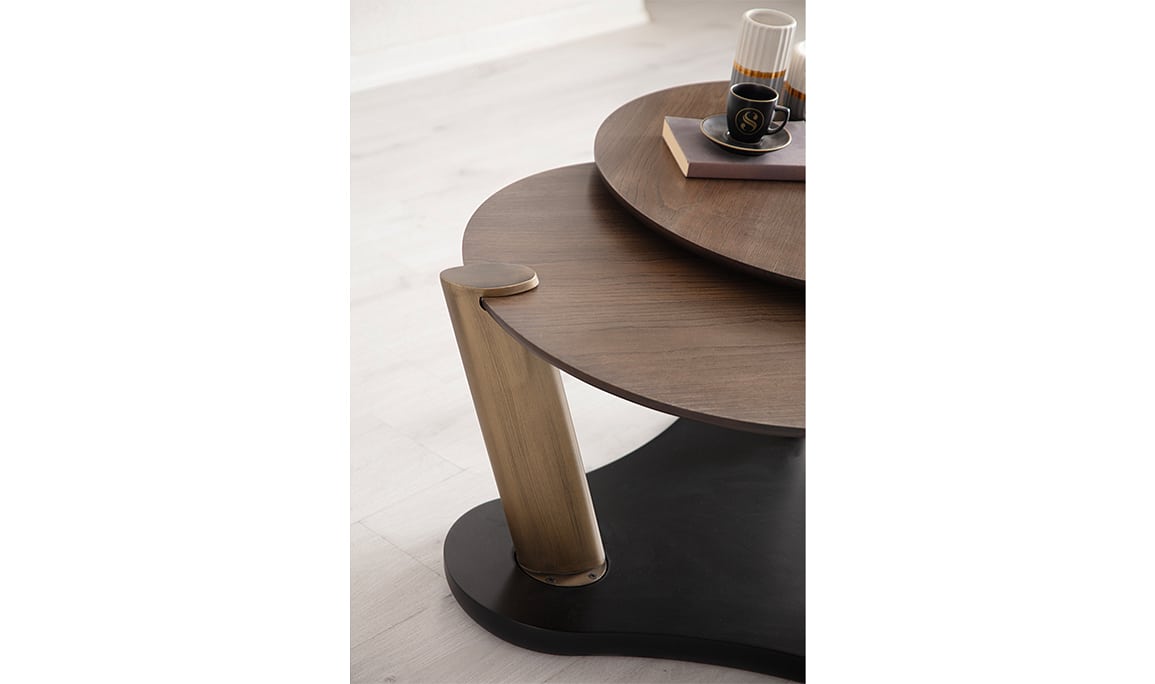 Medusa Home Mobilya - Trio Ceviz Orta Sehpa