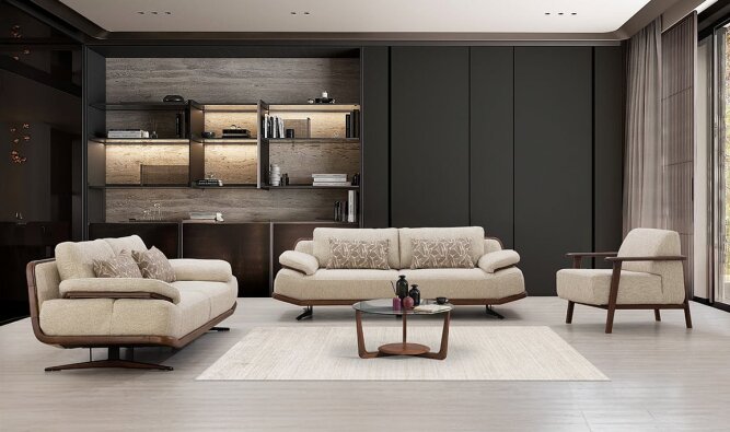 Medusa Home Mobilya - Trio Koltuk Takımı - Modern Koltuk Takımları