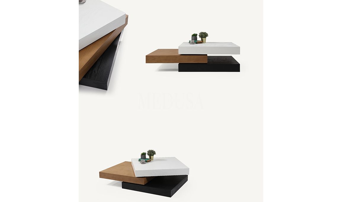 Medusa Home Mobilya - Triple Kare Orta Sehpa