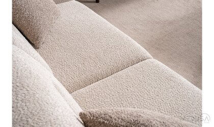 Medusa Home Mobilya - Truva Beyaz Üçlü Koltuk