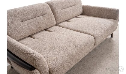 Medusa Home Mobilya - Truva Kahve Üçlü Koltuk