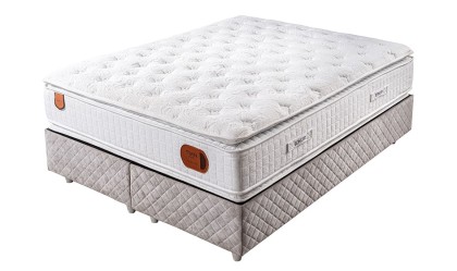 Medusa Home Mobilya - Twin Double Set Baza Başlık Yatak