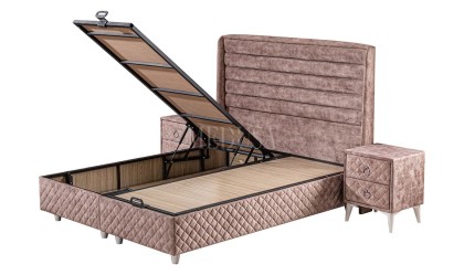 Medusa Home Mobilya - Twin Set Baza Başlık Yatak