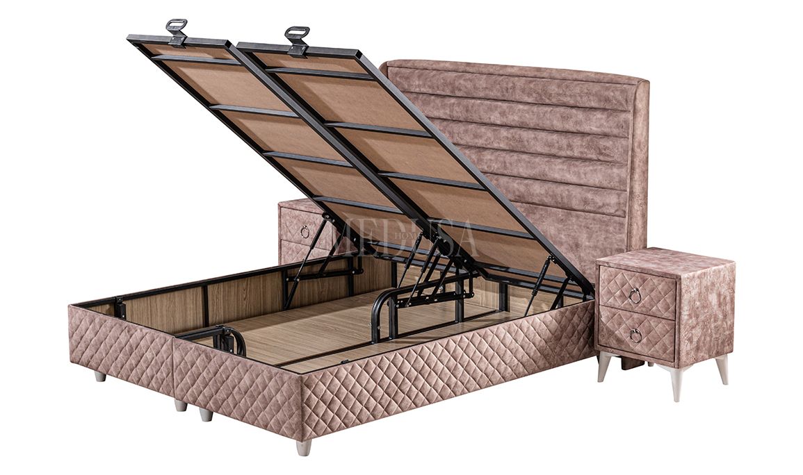 Medusa Home Mobilya - Twin Set Baza Başlık Yatak
