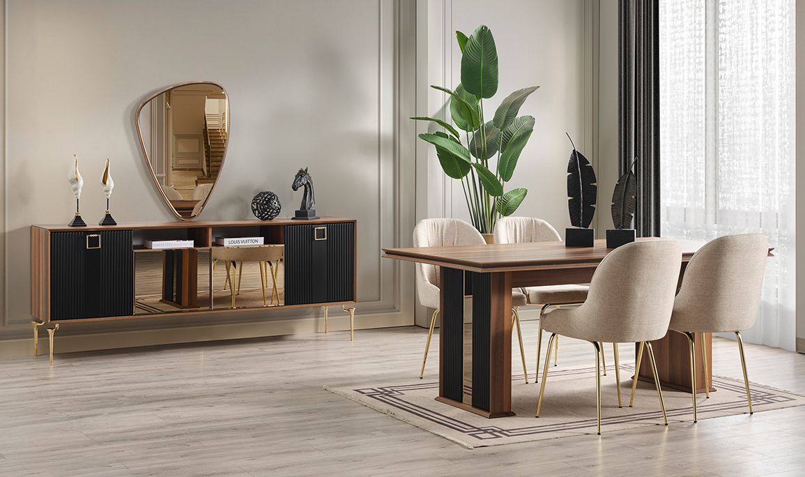 Medusa Home Mobilya - Uludağ Siyah Yemek Odası
