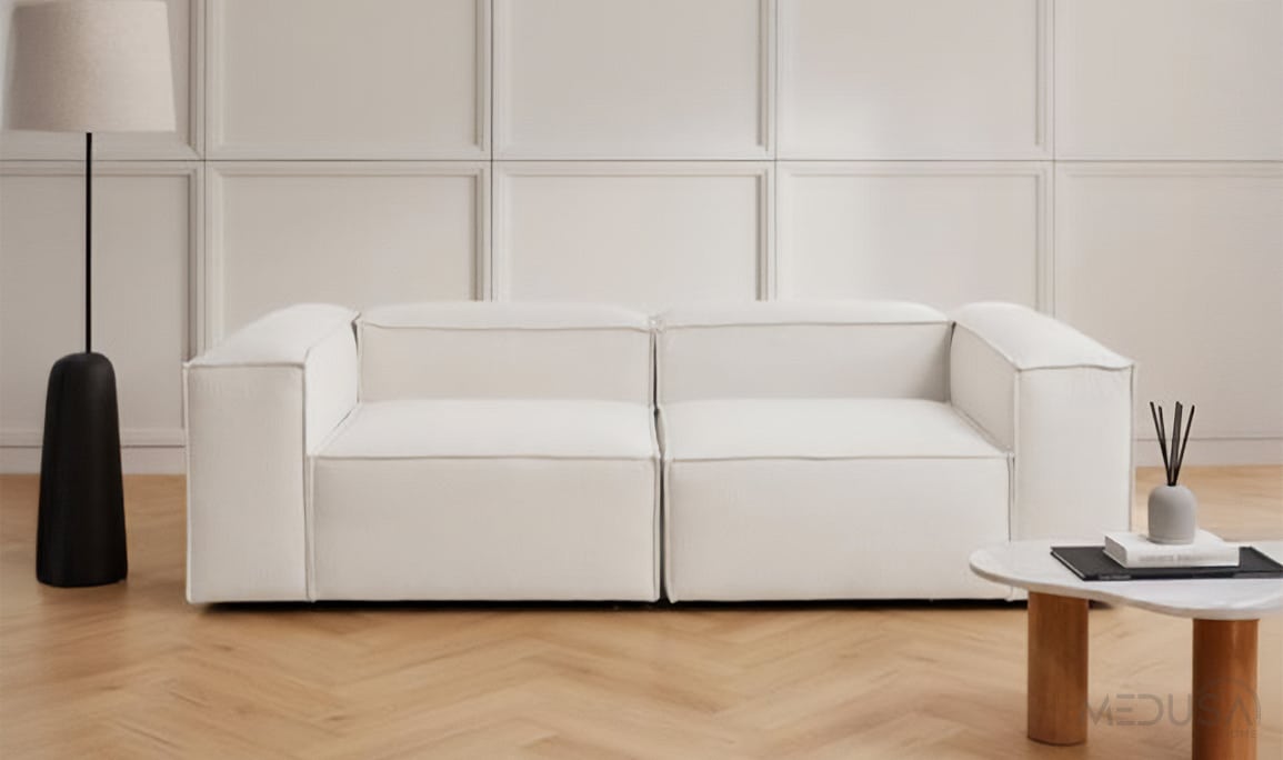 Medusa Home Mobilya - Urban Krem Üçlü Koltuk