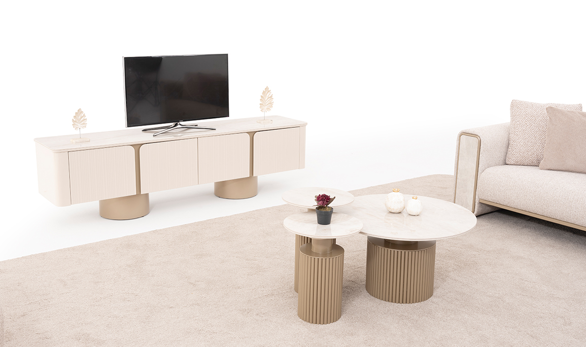 Medusa Home Mobilya - Vague Seramik Tv Sehpası