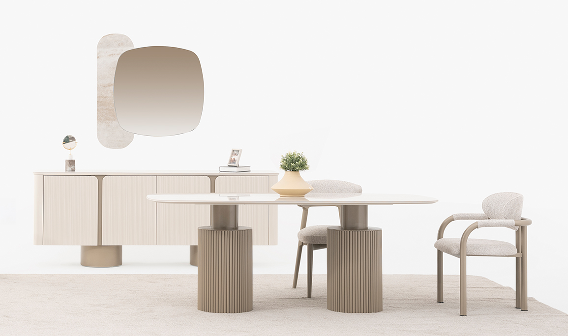 Medusa Home Mobilya - Vague Seramik Yemek Odası