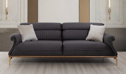 Medusa Home - Valentina Luxury Antrasit Üçlü Koltuk Medusa Home - Valentina Luxury Antrasit Üçlü Koltuk