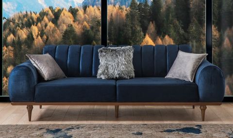 Medusa Home - Valeria Ceviz Üçlü Koltuk Yarmalı Medusa Home - Valeria Ceviz Üçlü Koltuk Yarmalı