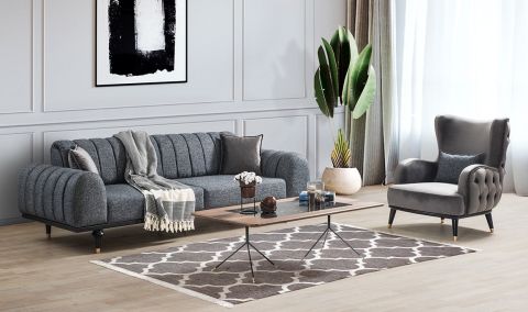 Medusa Home Mobilya - Valeria Koltuk Takımı Siyah