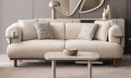 Medusa Home - Vega Dinlenmeli ve Sehpalı Üçlü Koltuk Medusa Home - Vega Dinlenmeli ve Sehpalı Üçlü Koltuk
