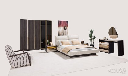 Medusa Home Mobilya - Vela 5 Kapaklı Yatak Odası