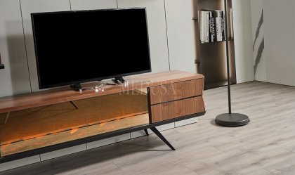 Medusa Home Mobilya - Velar Ceviz Şömineli Tv Ünitesi