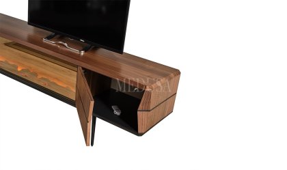 Medusa Home Mobilya - Velar Ceviz Şömineli Tv Ünitesi