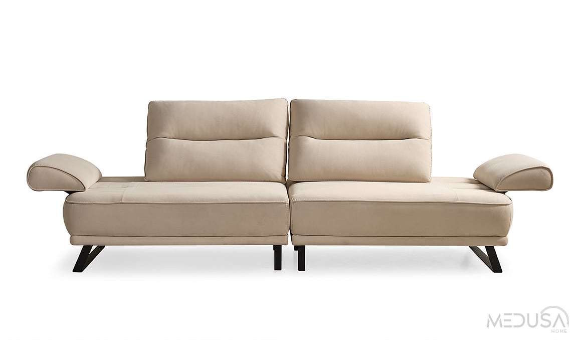 Medusa Home Mobilya - Velar Krem Üçlü Koltuk