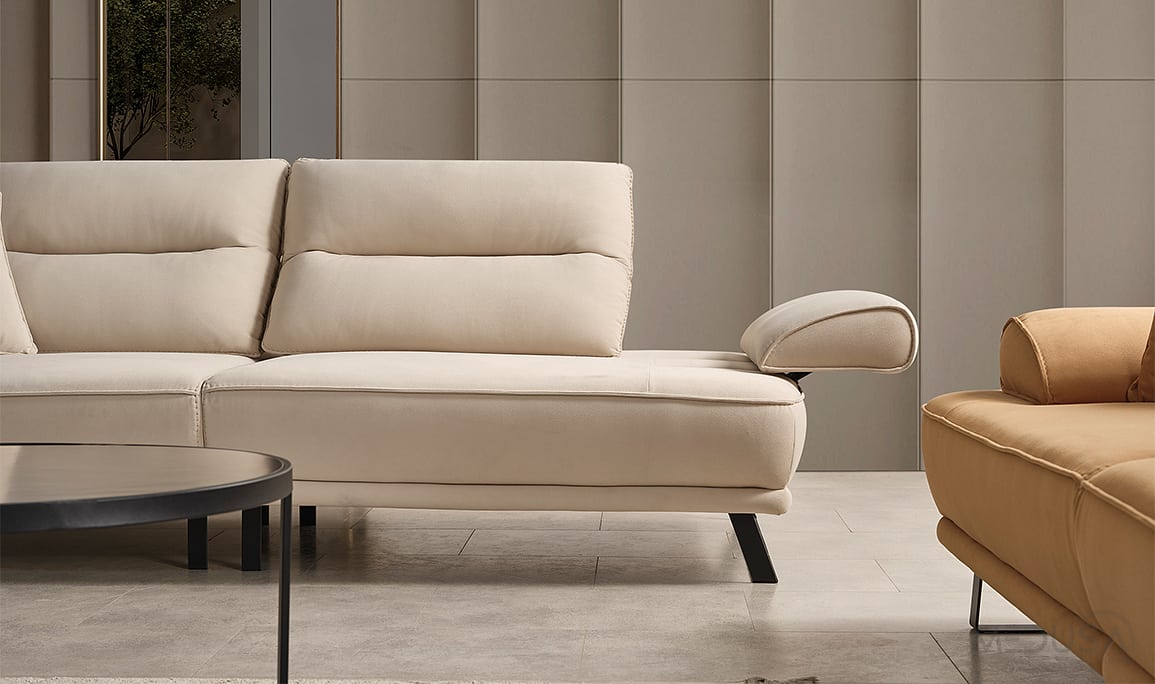 Medusa Home Mobilya - Velar Krem Üçlü Koltuk