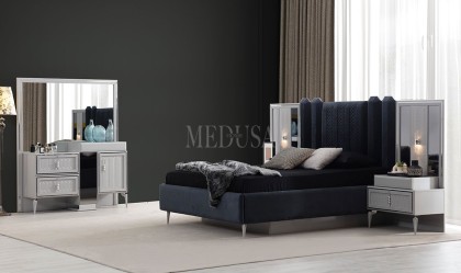 Medusa Home Mobilya - Velario Gri Yatak Odası