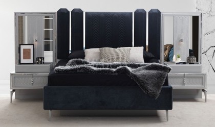 Medusa Home Mobilya - Velario Gri Yatak Odası