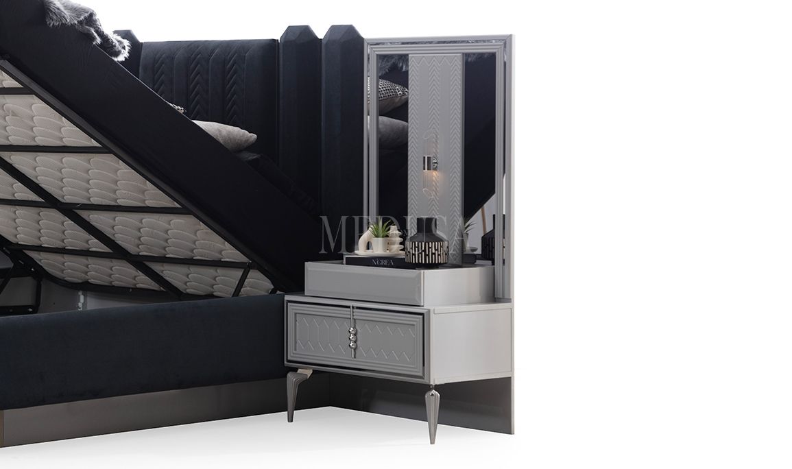 Medusa Home Mobilya - Velario Gri Yatak Odası