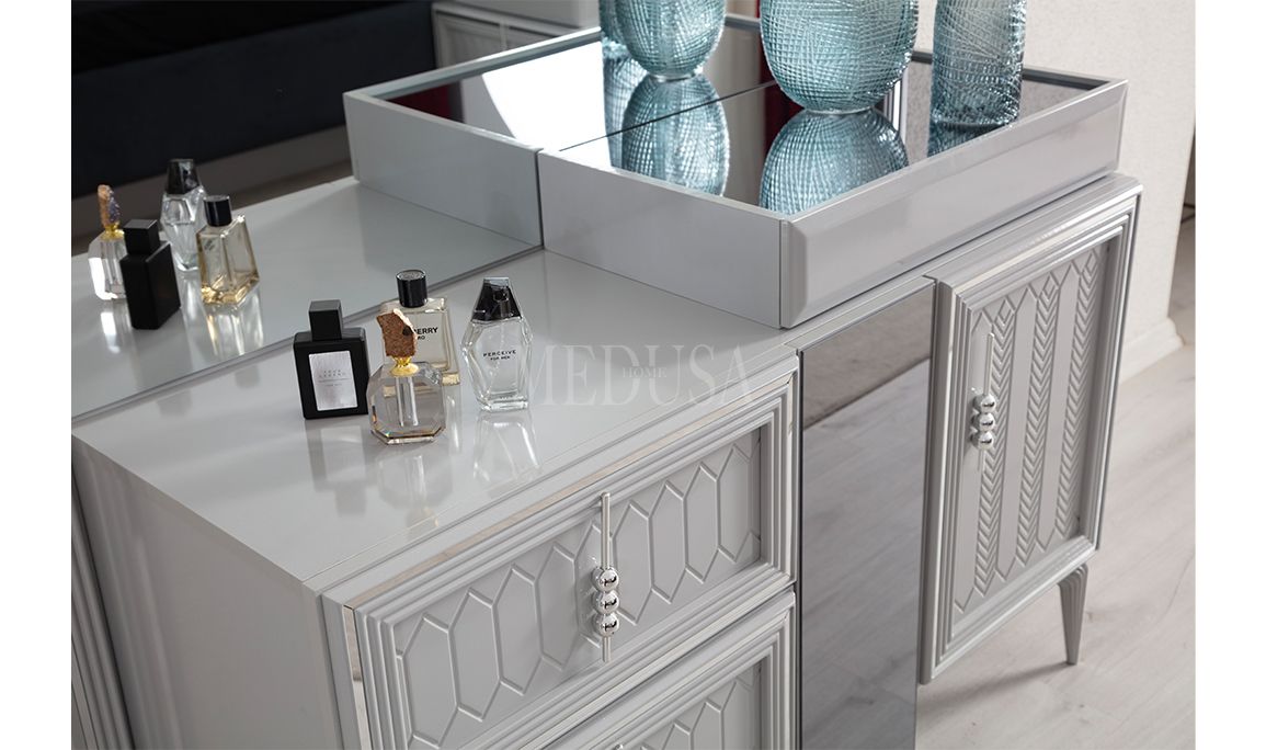 Medusa Home Mobilya - Velario Gri Yatak Odası