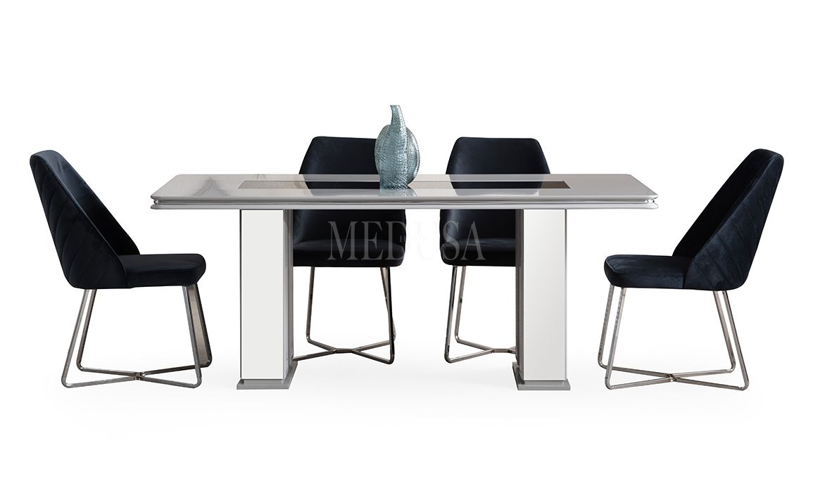 Medusa Home Mobilya - Velario Gri Yemek Odası