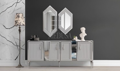 Medusa Home Mobilya - Velario Gri Yemek Odası