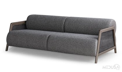 Medusa Home Mobilya - Velicon Antrasit Üçlü Koltuk