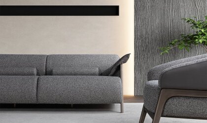 Medusa Home Mobilya - Velicon Antrasit Üçlü Koltuk