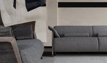 Medusa Home Mobilya - Velicon Antrasit Üçlü Koltuk