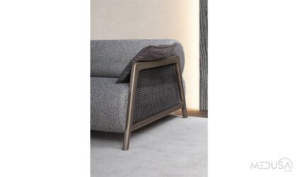 Medusa Home Mobilya - Velicon Antrasit Üçlü Koltuk