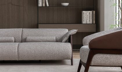 Medusa Home Mobilya - Velicon Kahve Üçlü Koltuk