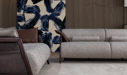 Medusa Home Mobilya - Velicon Kahve Üçlü Koltuk