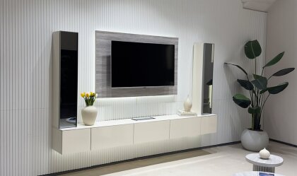 Medusa Home - Vena Beyaz-Gri Tv Ünitesi