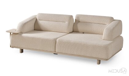 Medusa Home Mobilya - Veneda Yan Sehpalı Üçlü Koltuk