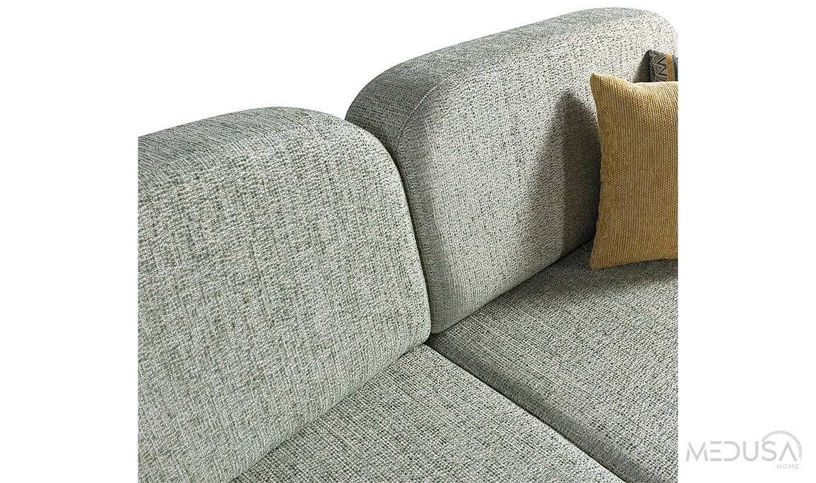 Medusa Home Mobilya - Venezia Bohem Yeşil Üçlü Koltuk