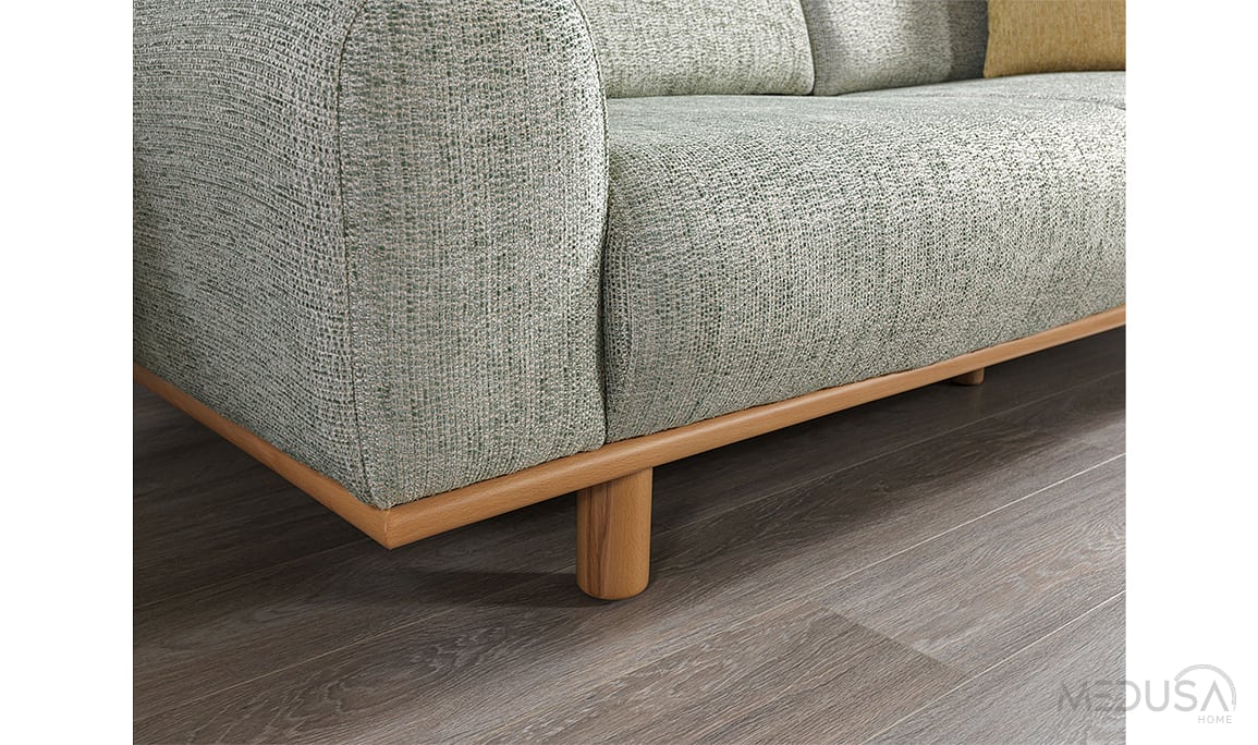 Medusa Home Mobilya - Venezia Bohem Yeşil Üçlü Koltuk