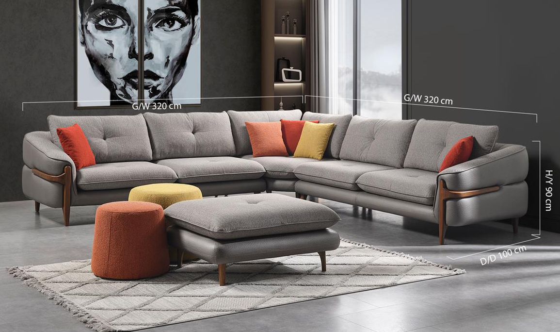 Medusa Home Mobilya - Vento L Köşe Takımı - Small