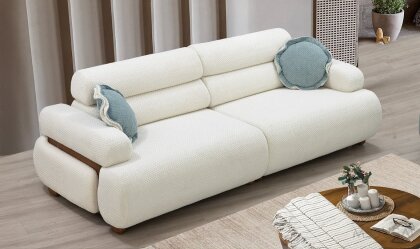 Medusa Home - Vera Beyaz Üçlü Koltuk Medusa Home - Vera Beyaz Üçlü Koltuk