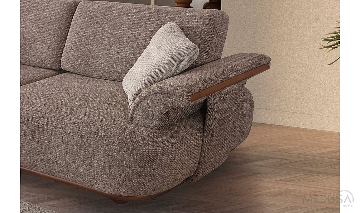 Medusa Home Mobilya - Verona Kahve Üçlü Koltuk