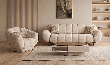 Medusa Home Mobilya - Versace Üçlü Koltuk