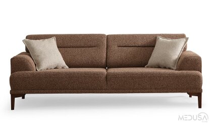 Medusa Home - Vetra Kahve Üçlü Koltuk Medusa Home - Vetra Kahve Üçlü Koltuk