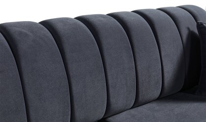 Medusa Home Mobilya - Viela Antrasit Üçlü Koltuk
